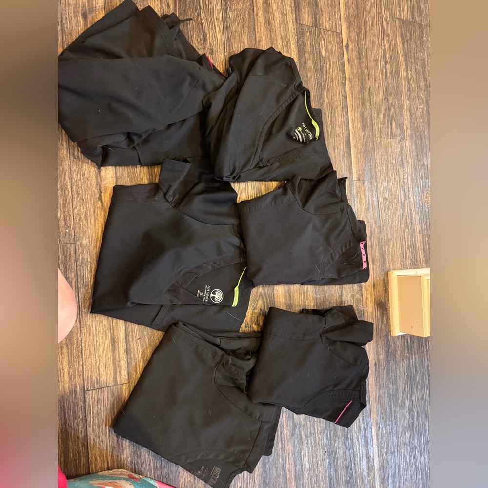 XS black scrub tops and jacket